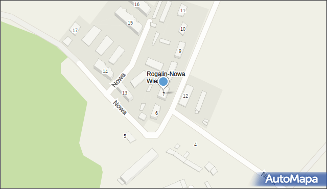 Rogalin, Nowa, 7, mapa Rogalin