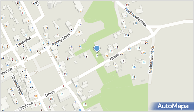 Różan, Nowa, 7, mapa Różan