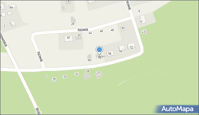 Ruda, Nowa, 58, mapa Ruda