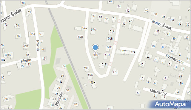 Ruda Śląska, Nowy Świat, 57D, mapa Rudy Śląskiej