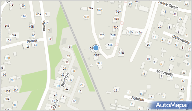 Ruda Śląska, Nowy Świat, 59G, mapa Rudy Śląskiej