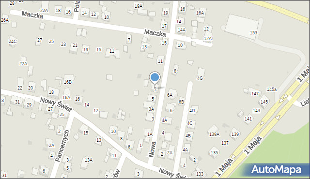 Ruda Śląska, Nowa, 7, mapa Rudy Śląskiej