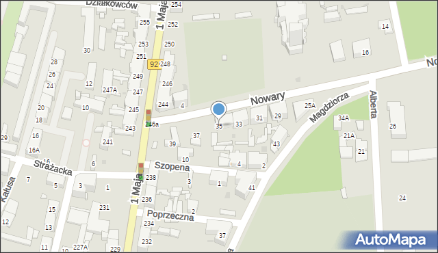 Ruda Śląska, Nowary Antoniego, 35, mapa Rudy Śląskiej