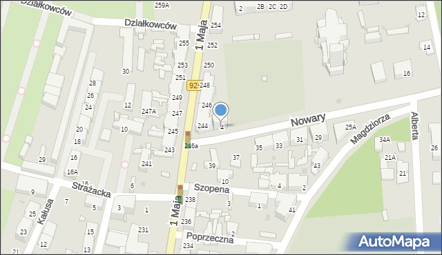 Ruda Śląska, Nowary Antoniego, 4, mapa Rudy Śląskiej