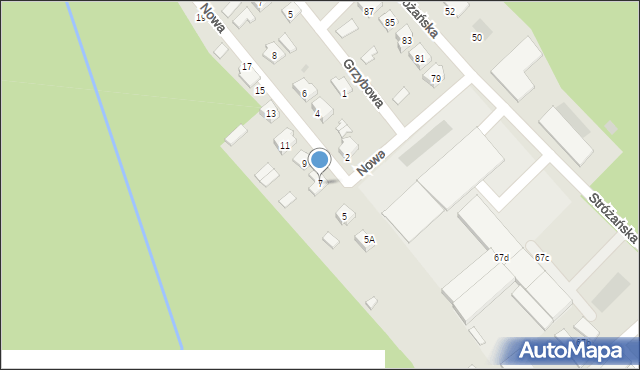 Rudnik nad Sanem, Nowa, 7, mapa Rudnik nad Sanem