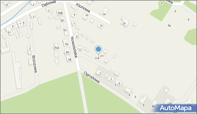 Rudno, Nowosolska, 11b, mapa Rudno