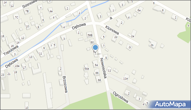 Rudno, Nowosolska, 62a, mapa Rudno