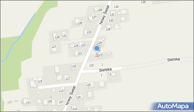 Rybna, Nowy Świat, 122, mapa Rybna