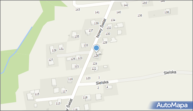 Rybna, Nowy Świat, 126, mapa Rybna