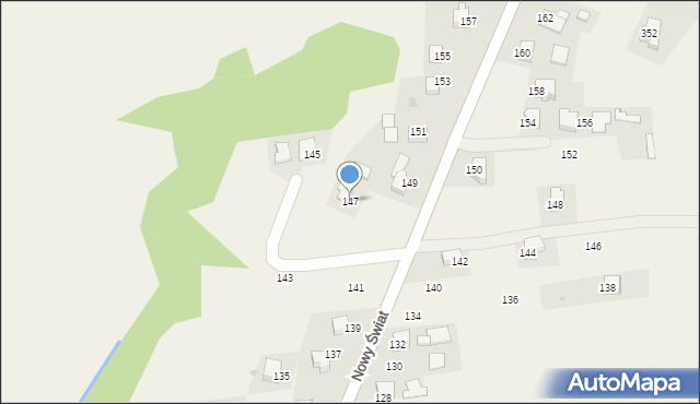 Rybna, Nowy Świat, 147, mapa Rybna