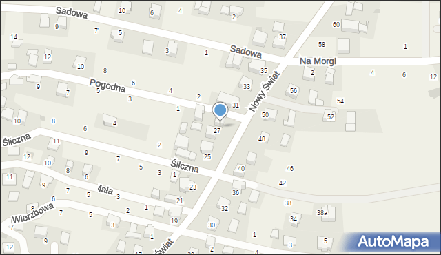 Rybna, Nowy Świat, 29, mapa Rybna