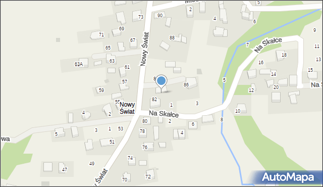 Rybna, Nowy Świat, 82a, mapa Rybna