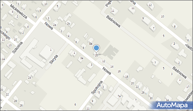Rzekuń, Nowa, 10, mapa Rzekuń
