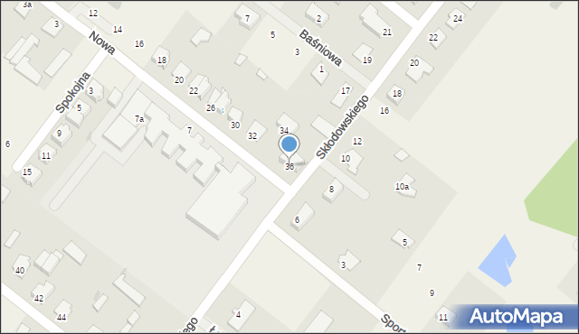 Rzekuń, Nowa, 36, mapa Rzekuń