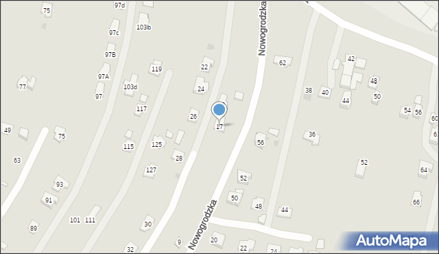 Rzeszów, Nowogrodzka, 17, mapa Rzeszów
