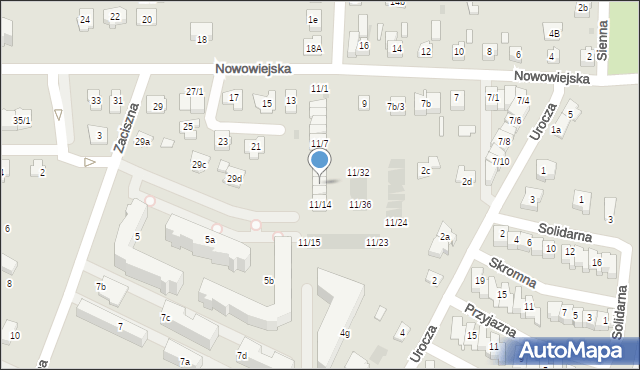 Rzeszów, Nowowiejska, 11/11, mapa Rzeszów