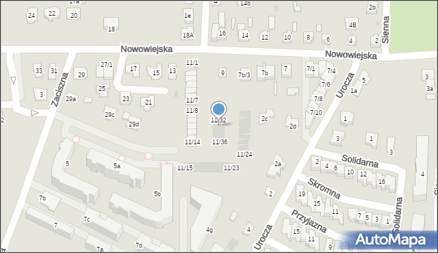 Rzeszów, Nowowiejska, 11/33, mapa Rzeszów