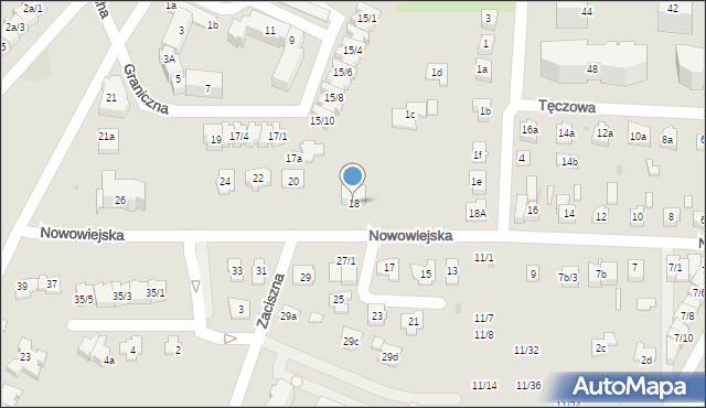 Rzeszów, Nowowiejska, 18, mapa Rzeszów