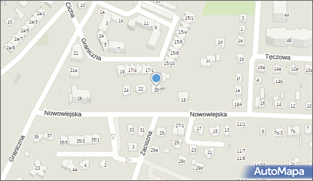 Rzeszów, Nowowiejska, 20, mapa Rzeszów