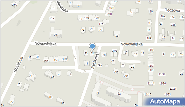 Rzeszów, Nowowiejska, 31, mapa Rzeszów