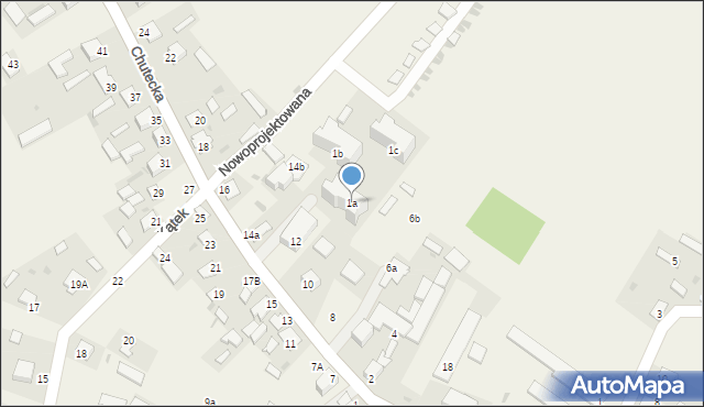 Sawin, Nowoprojektowana, 1a, mapa Sawin