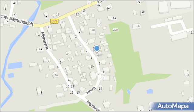 Sejny, Nowa, 7, mapa Sejny