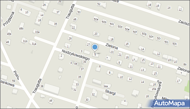 Serock, Nodzykowskiego Józefa, 5, mapa Serock