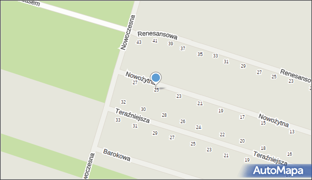 Serock, Nowożytna, 25, mapa Serock