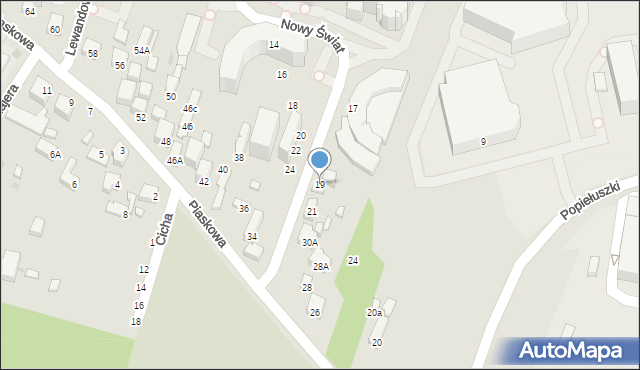 Siedlce, Nowy Świat, 19, mapa Siedlce