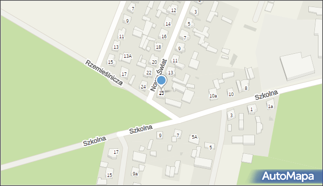 Siedlec, Nowy Świat, 15, mapa Siedlec