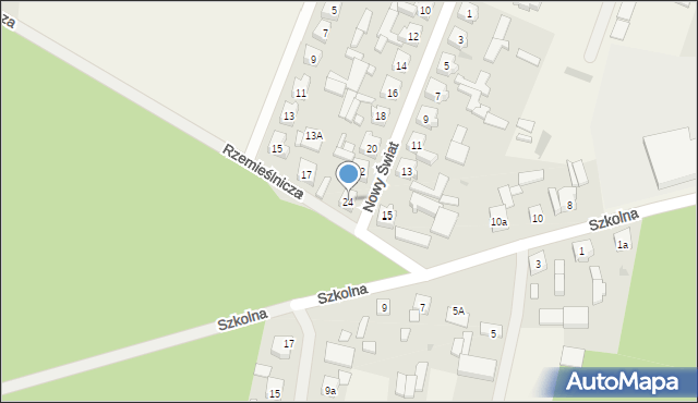 Siedlec, Nowy Świat, 24, mapa Siedlec