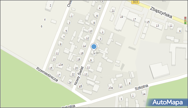 Siedlec, Nowy Świat, 7, mapa Siedlec