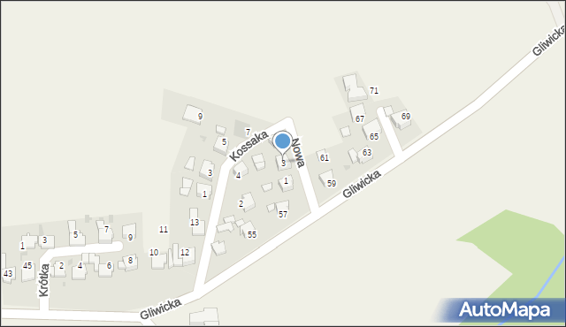 Siedliska, Nowa, 3, mapa Siedliska