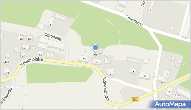 Siedlisko, Nowosolska, 55, mapa Siedlisko