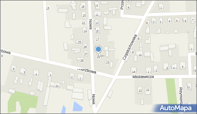Siemkowice, Nowa, 21, mapa Siemkowice