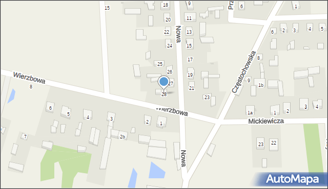 Siemkowice, Nowa, 28, mapa Siemkowice