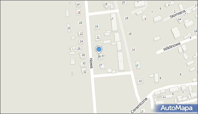 Sieradz, Nowa, 25, mapa Sieradz