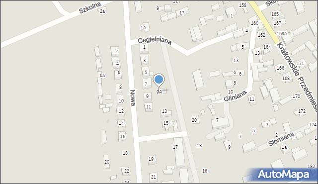 Sieradz, Nowa, 9A, mapa Sieradz