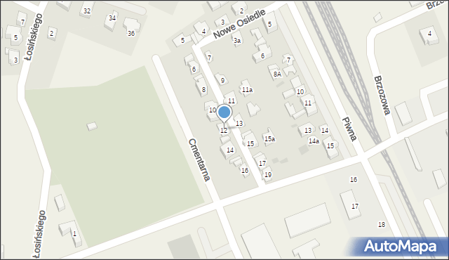 Sierakowice, Nowe Osiedle, 12, mapa Sierakowice