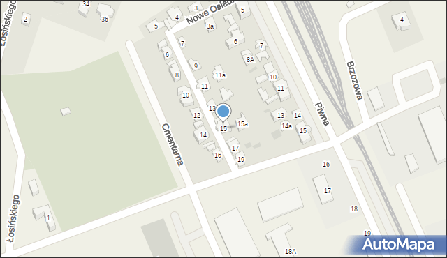 Sierakowice, Nowe Osiedle, 15, mapa Sierakowice