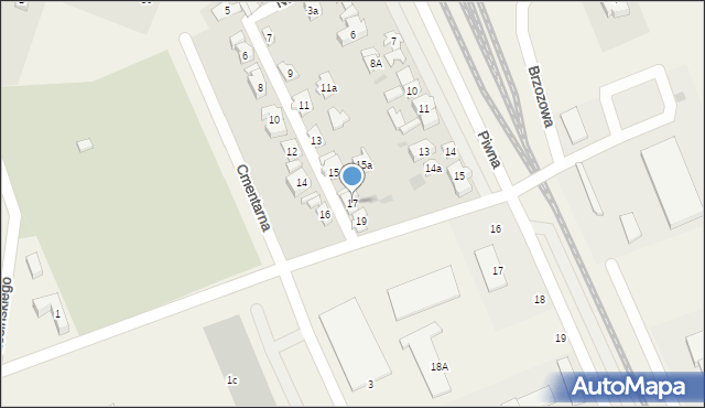 Sierakowice, Nowe Osiedle, 17, mapa Sierakowice