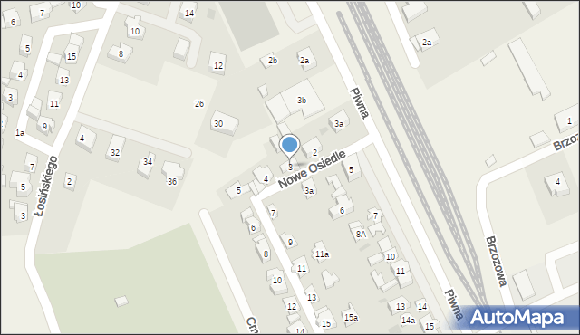 Sierakowice, Nowe Osiedle, 3, mapa Sierakowice