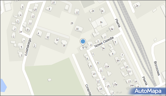 Sierakowice, Nowe Osiedle, 5, mapa Sierakowice