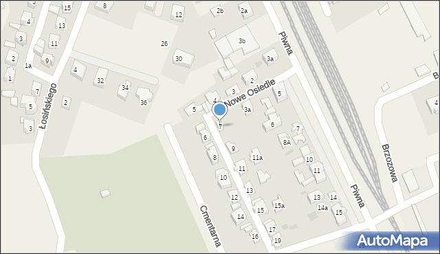 Sierakowice, Nowe Osiedle, 7, mapa Sierakowice