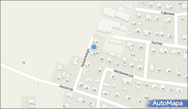 Sierakowice, Nowickiego Jana, ks., 6, mapa Sierakowice