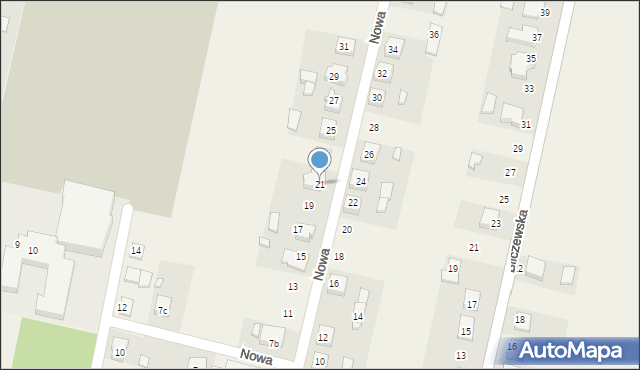 Sieroszewice, Nowa, 21, mapa Sieroszewice