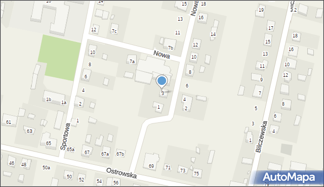 Sieroszewice, Nowa, 3, mapa Sieroszewice