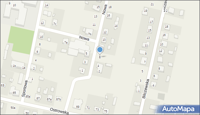 Sieroszewice, Nowa, 6, mapa Sieroszewice