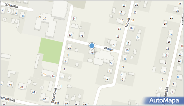 Sieroszewice, Nowa, 7a, mapa Sieroszewice