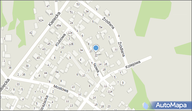 Siewierz, Nowa, 12, mapa Siewierz